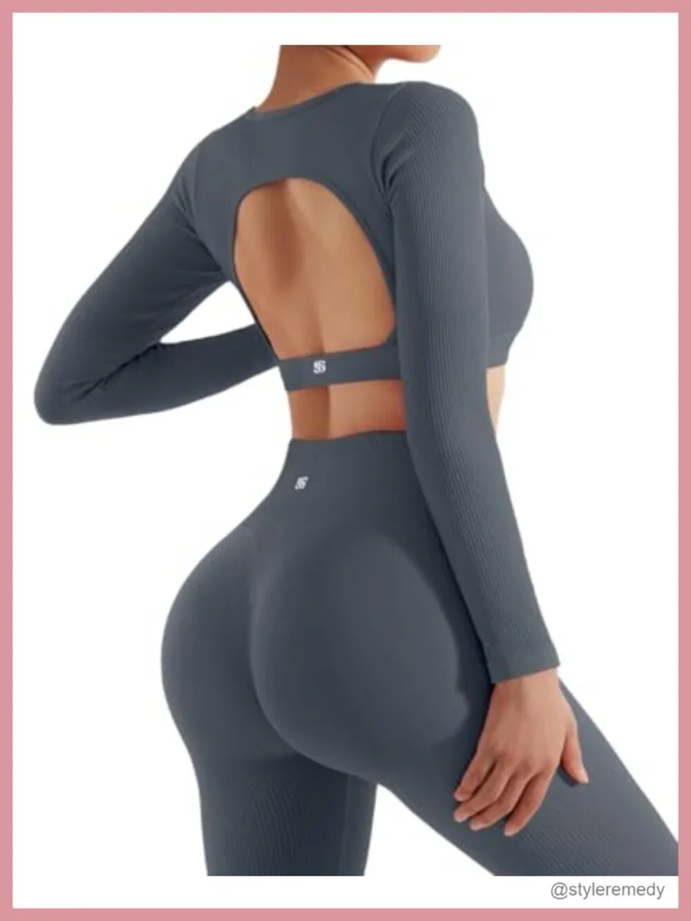 Seamless Workout Sets Push Up Sports Bra Leggings Yoga Gym